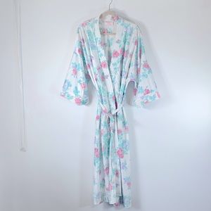 Sears Vintage USA 1990’s Just For Women Size 3X (26W-28W) Floral Wrap Bathrobe